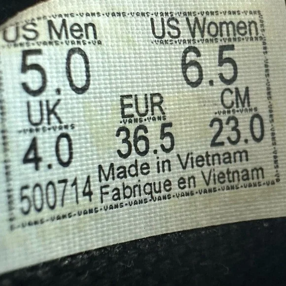 VANS Leopard Print White Brown Unisex Skate Sneakers Men’s Size 5 - Picture 10 of 10